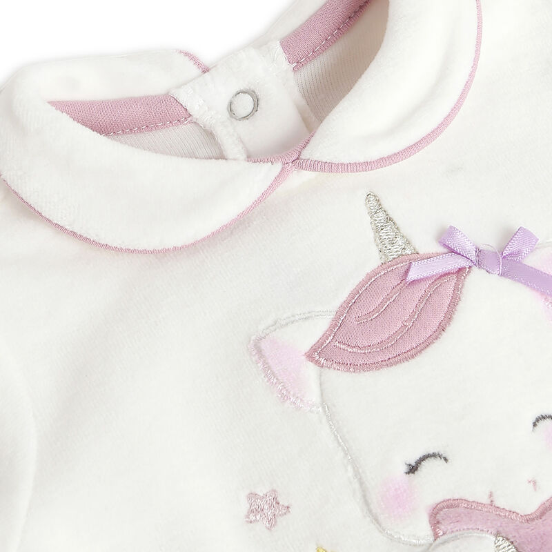 Girls Light Lilac Applique Smock with Legging image number 4